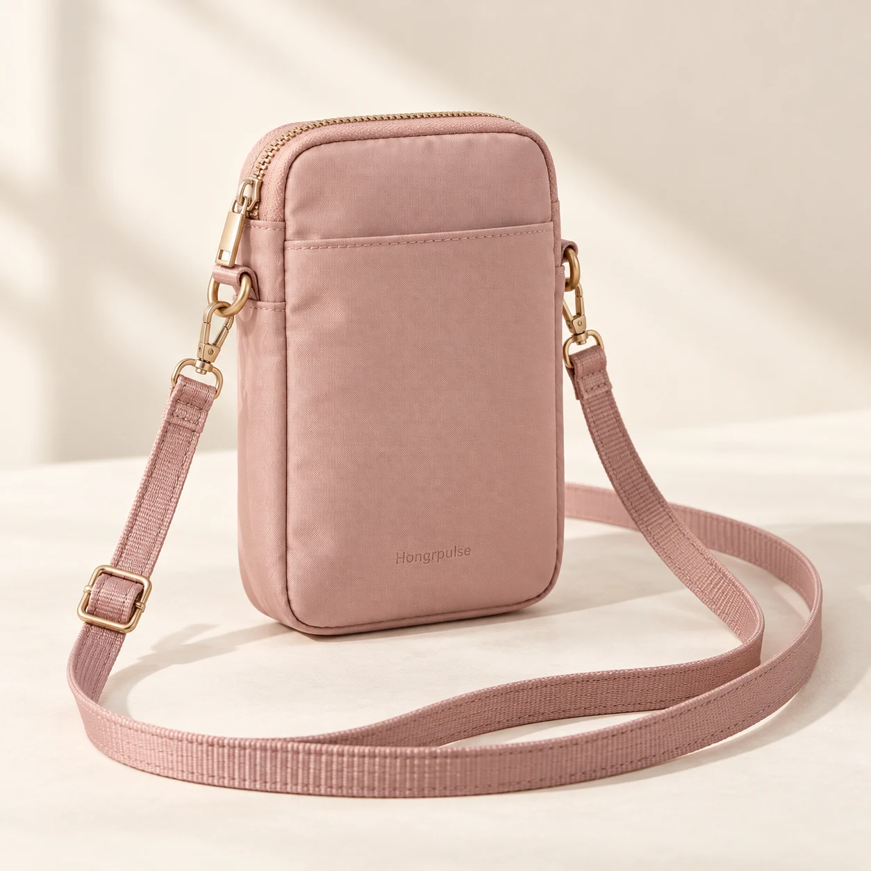 Ribbon Phone Sling in Dusty pink